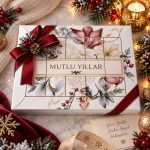 Yılbaşı puzzle çikolata kutusu kurumsal logolu çikolata